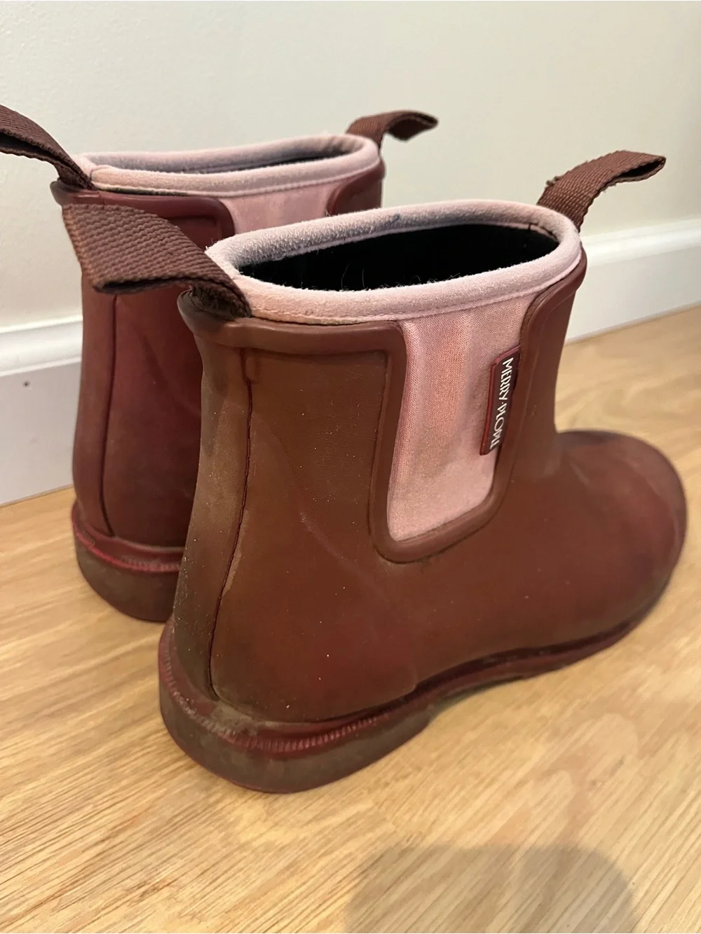 Women’s Waterproof Short Rain Boots in Rose Brown